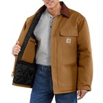 Carhartt Men's Arctic Quilt Lined Duck Traditional Coat Brown - Medium

