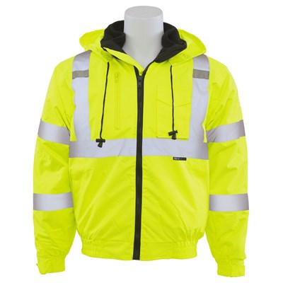 ERB W510 Type R Class 3 Bomber Jacket with Removable Fleece Liner YellowLime - Large